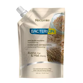 Recamier Jabon Liquido Bacterion x 500ml Avena y Miel
