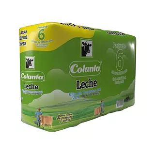 Leche Colanta Entera Sixpack X 1.000ml