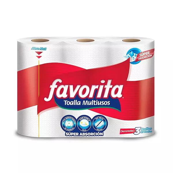 Toalla Cocina Favorita Multiusos 3*45 Hojas