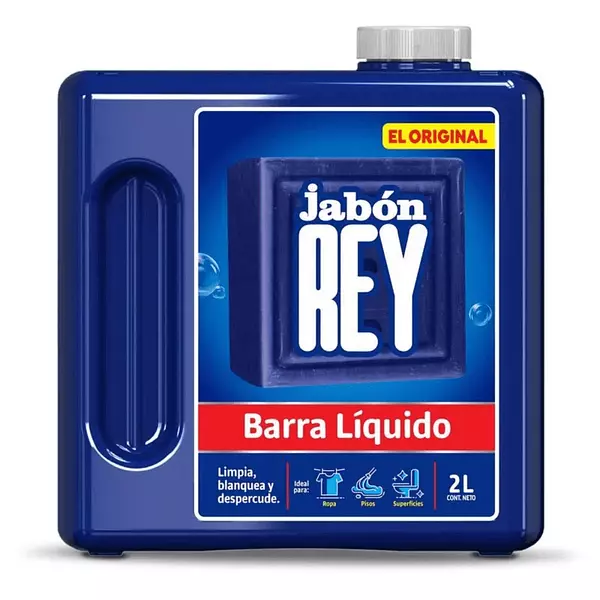 Detergente Rey Barra Liquido Botella 2l