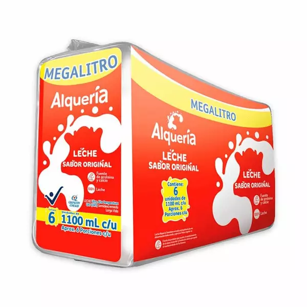 Leche Alqueria Sabor Original Sixpack 1100ml