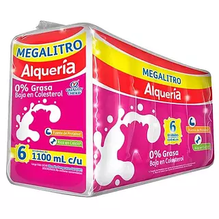 Leche Alqueria Descremada Sixpack 1100ml
