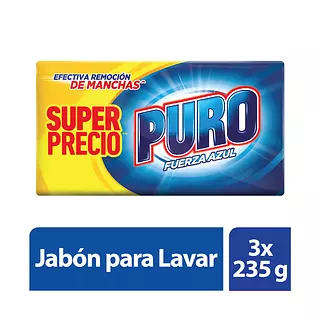 Jabon Puro Fuerza Azul S.P. 3*215g