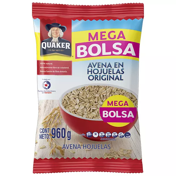 Avena Quaker Hojuelas Megabolsa 1100g