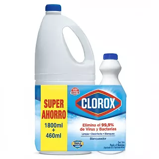 Blanqueador Cloro Súper Ahorro Oferta 1800ml + 460ml