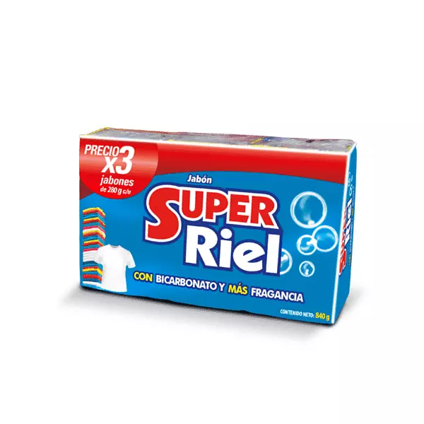 Jabon de Barra Super Riel 3*280g