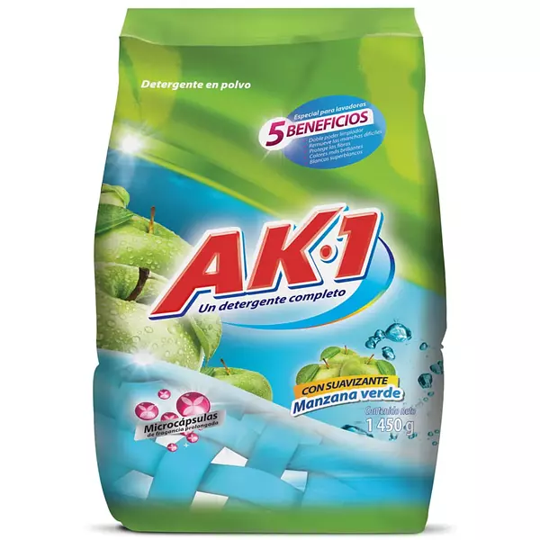 Detergente Ak1 Manzana 1450g