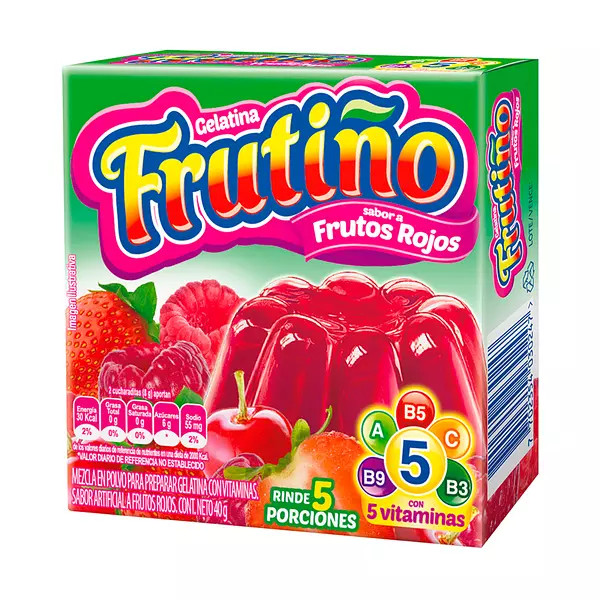 Gelatina Frutiño Frutos Rojos 14g