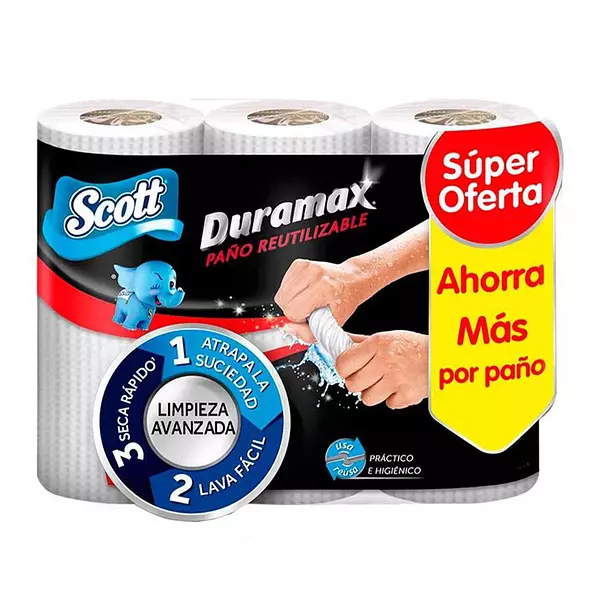 Toalla Cocina Scott Duramax 3*52 Hojas