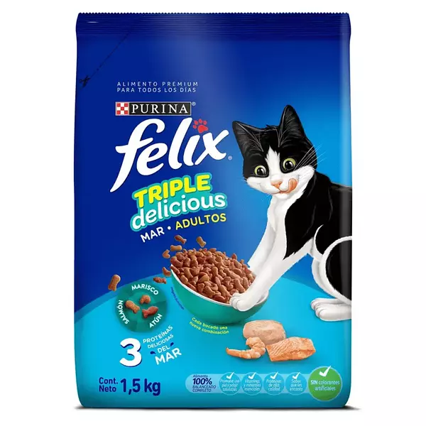 Alimento Gatos Felix Triple Delicious 1.5k