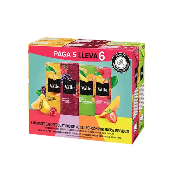 Jugo Del Valle Frutal Multisabor 6*188ml