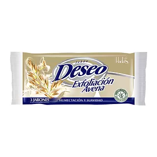 Jabon Deseo Avena Antibacterial Tripack 110g