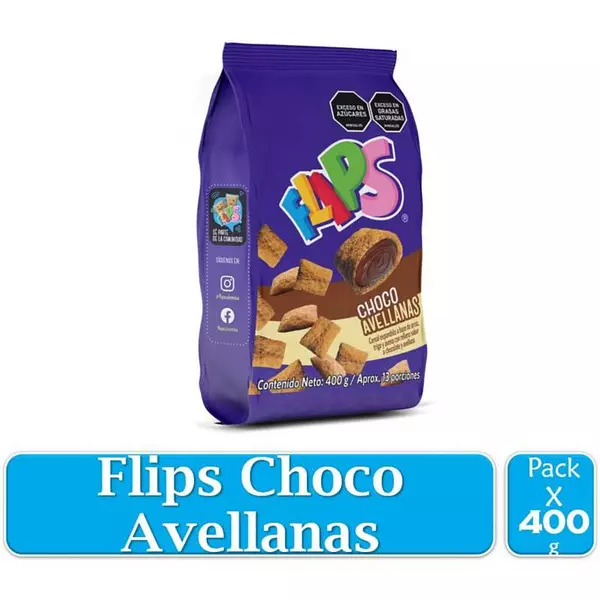 Cereal Flips Choco Avellanas 400g