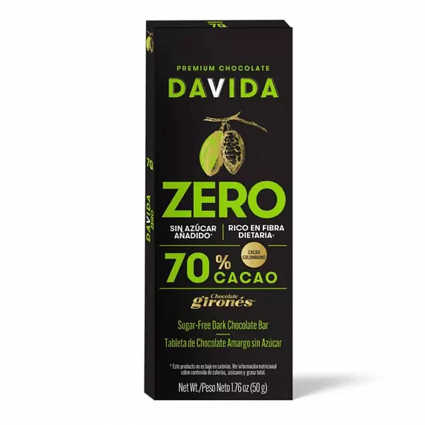 Chocolate Davida Zero 70% 50g