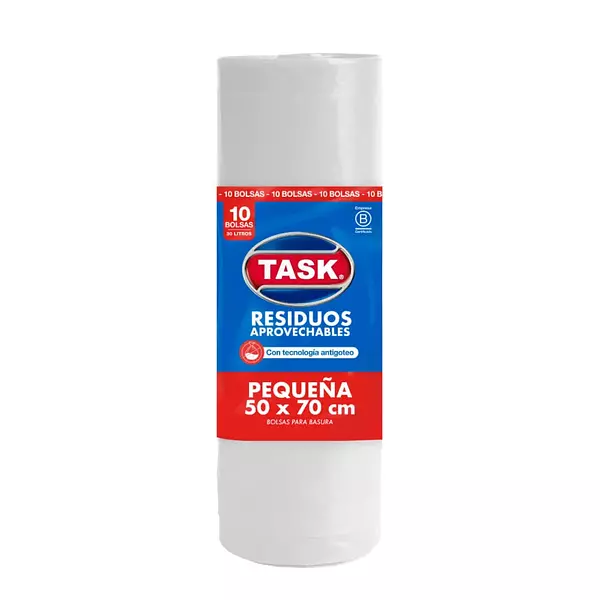 Bolsa de Aseo Task Pequeña Blanca 50*70 10und