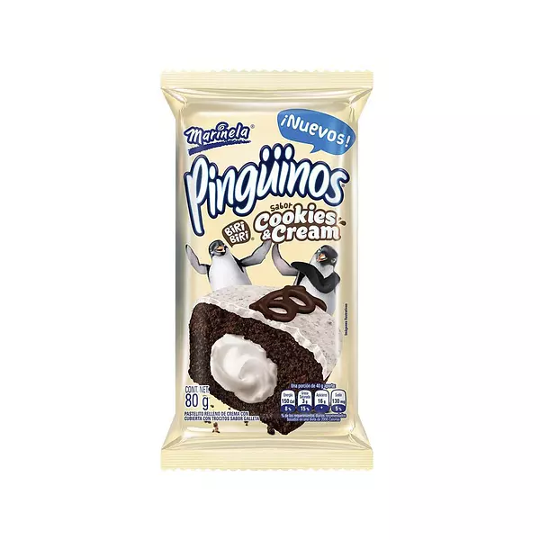 Pingüinos Bimbo 80g Cookies And Cream