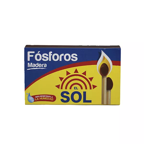 Fosforos El Sol Madera 100und