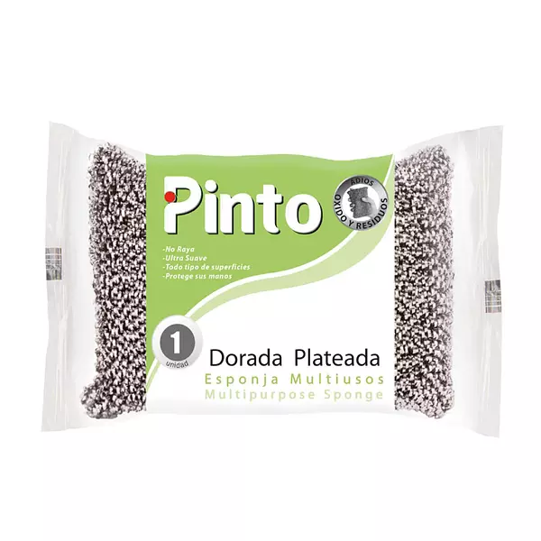 Esponja Pinto Multiusos Dorada Plateada