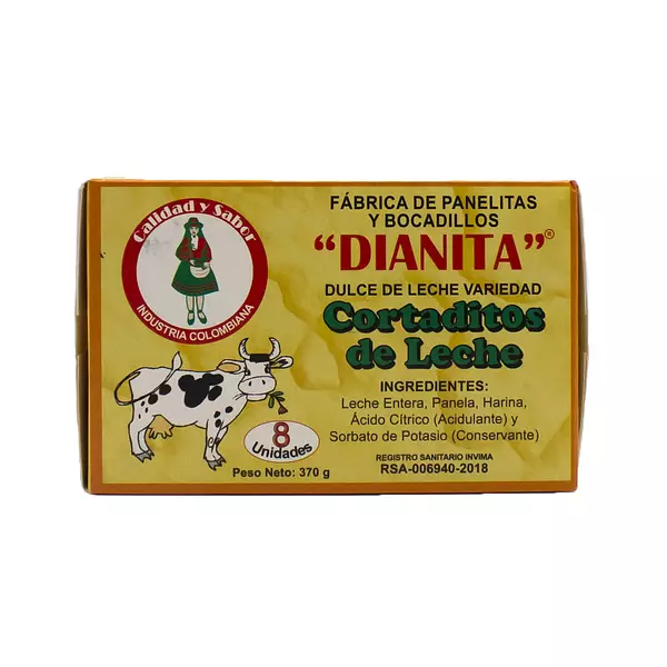 Dianita x 370gr Cortaditos de Leche