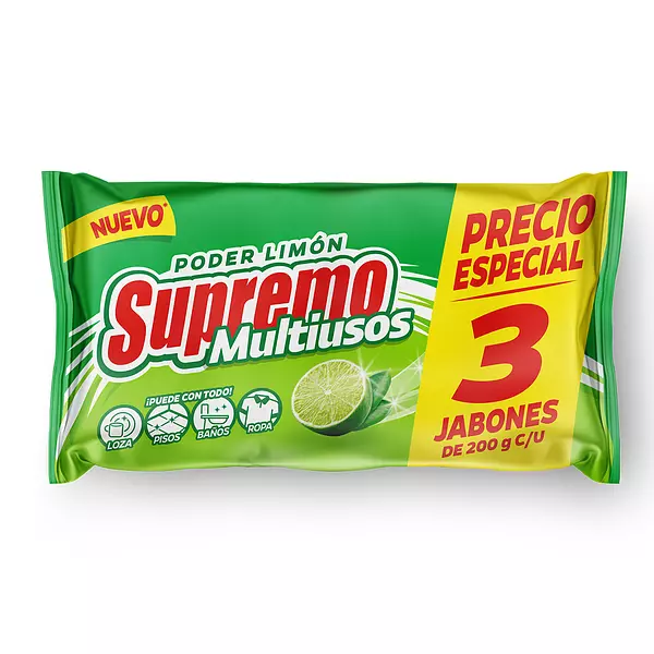 Jabon Supremo Verde Tripack x 200gr