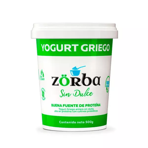 Yogurt Griego Zorba Natural Sin Dulce 500g