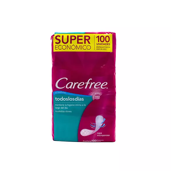 Protectores Carefree 100 Original Sin Perfume