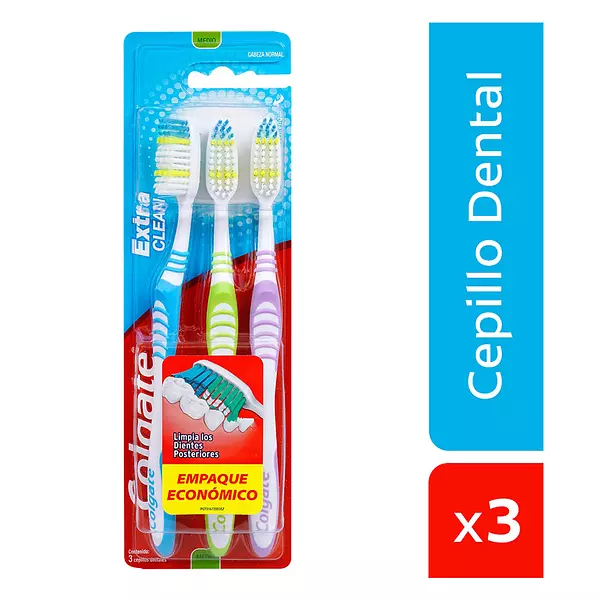 Cepillo Dental Colgate Extra Clean Emp Eco. 3 Und