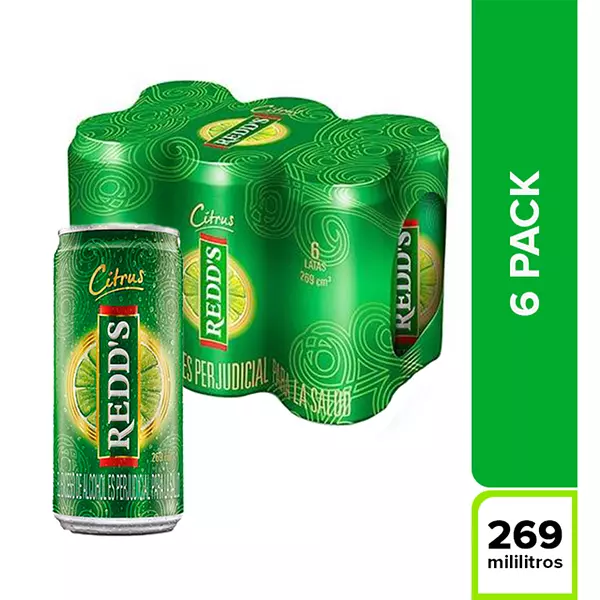 Cerveza Redds Sixpack Lata 269ml