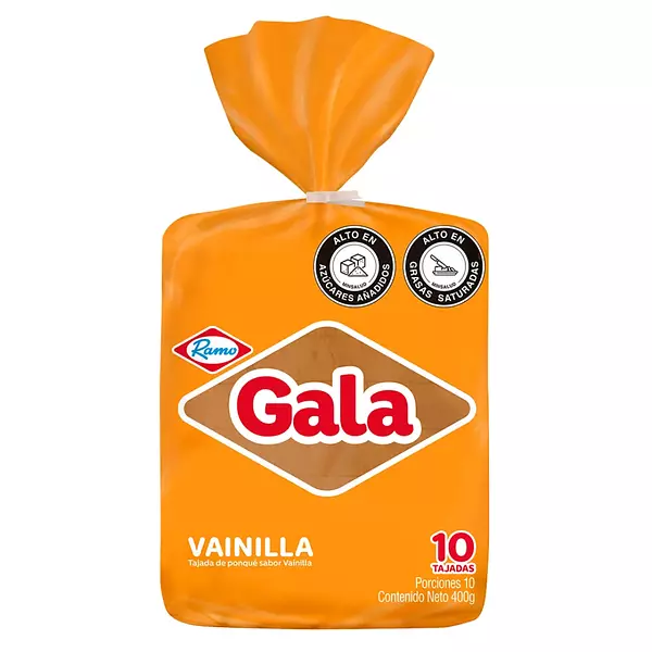 Ponque Gala Bloque Vainilla 400g