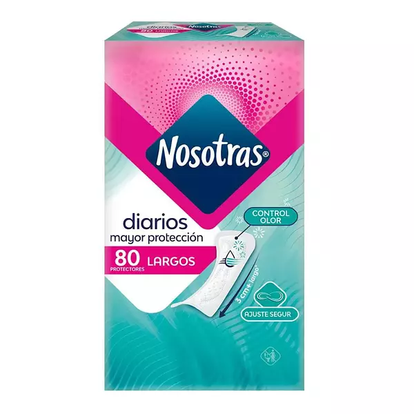 Protectores Nosotras Diarios Largos 80 Und