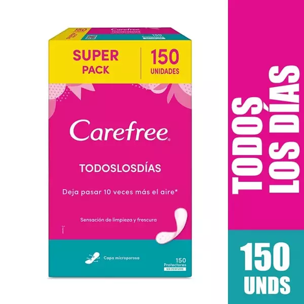 Protector Carefree Todos Los Dias 150 Und