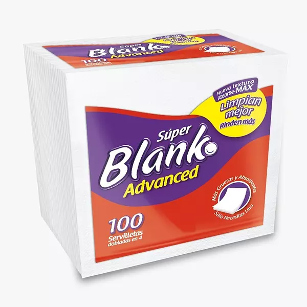 Servilleta Blanko Advanced 100 Und