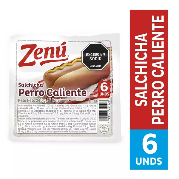 Salchicha Zenu Super Perro 240g