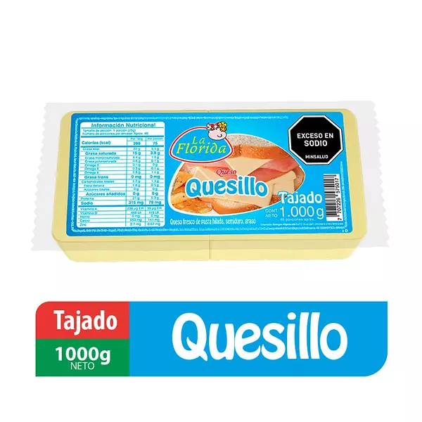 Quesillo La Florida Tajado 1000g