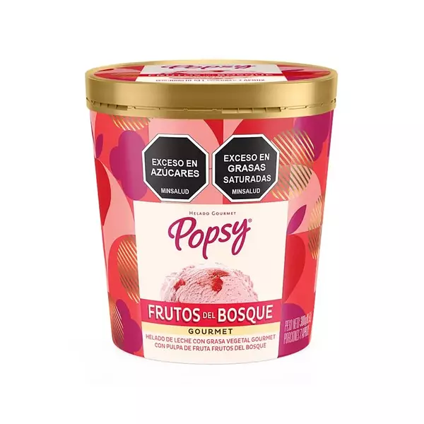 Popsy Helado Gourt. Frutos Del Bosque 1/2 Litro