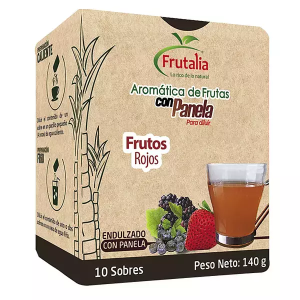 Aromatica Frutalia De Panela 10und Frutos Rojos