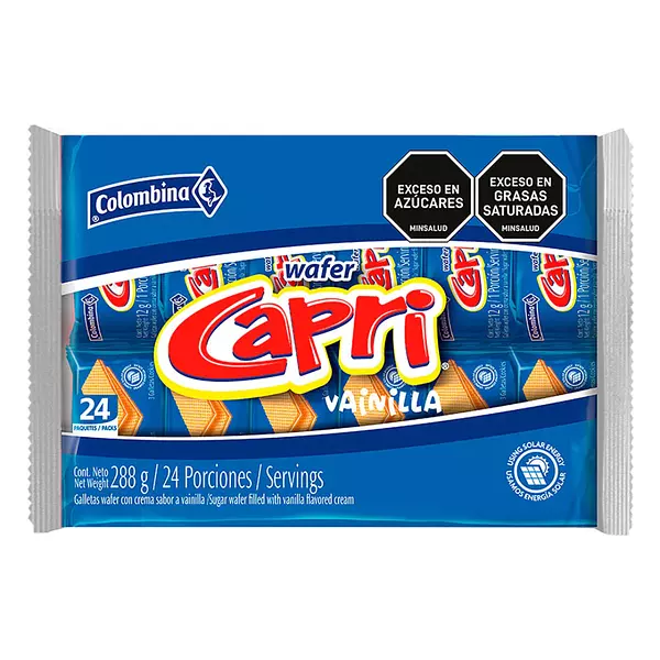 Galleta Wafer Capri Vainilla 24*12g