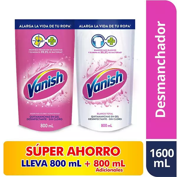 Desmanchador Vanish Blancorosa Doypack 2*800ml