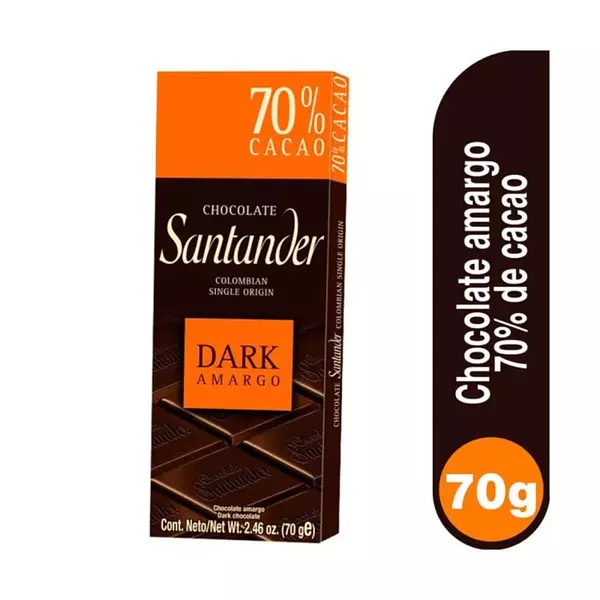 Chocolate Santander 70% Amargo 70g