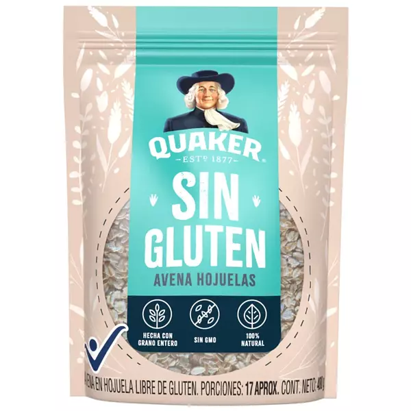 Avena Quaker En Hojuelas Sin Gluten 400g