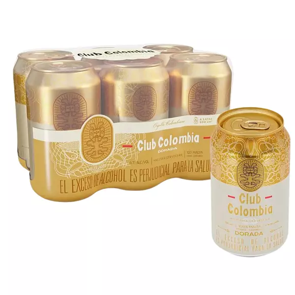 Cerveza Club Colombia Dorada Sixpack Lata 330ml