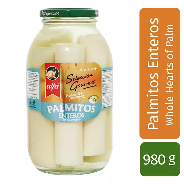 Palmitos Alfa Enteros En Conserva 980g