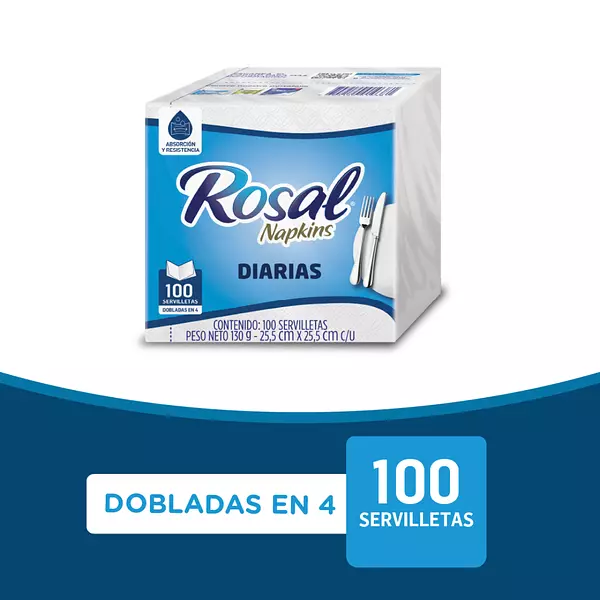 Servilleta Rosal Napkins Laminada 100 Und