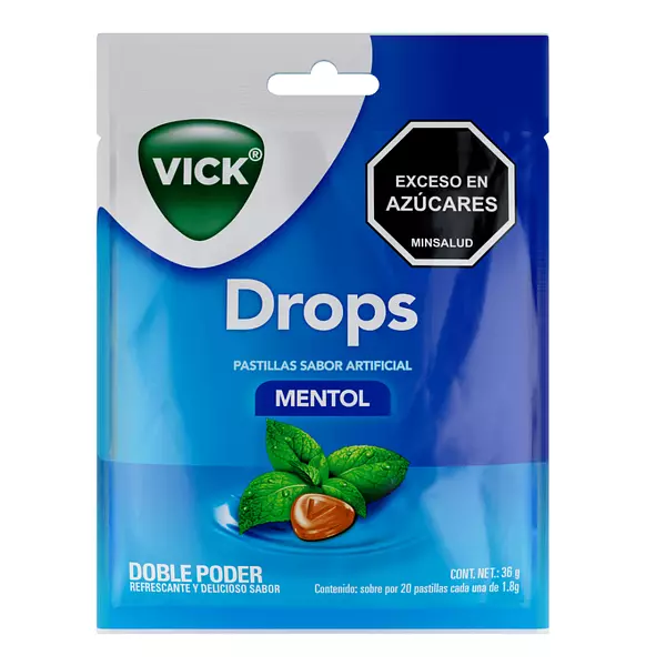 Vick Pastillas Drops Mentol 36g