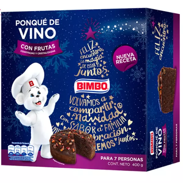 Bimbo 400gr Ponque De Vino