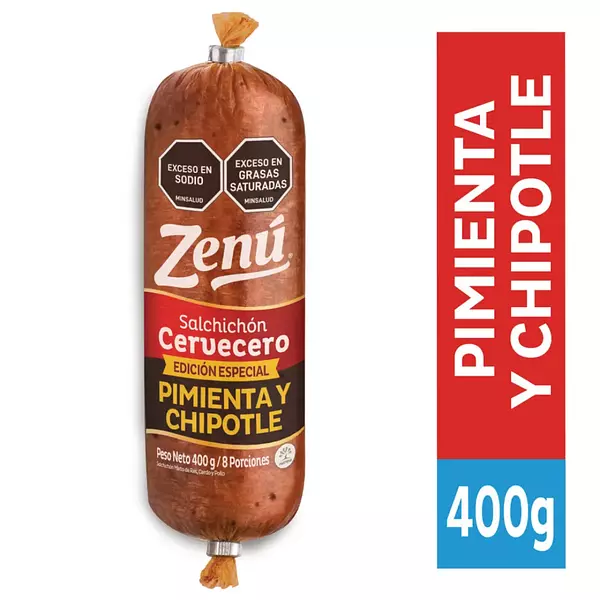 Salchichon Zenu Cervecero Pimienta Y Chipotle 400g