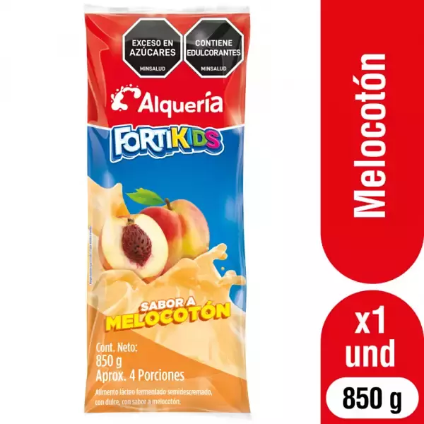 Bebida Lactea Alqueria Melocoton Bolsa 850ml