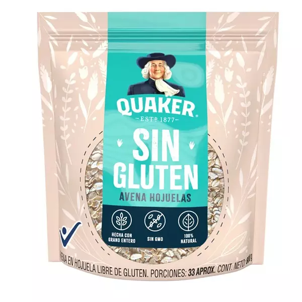 Avena Quaker En Hojuelas Sin Gluten 800g