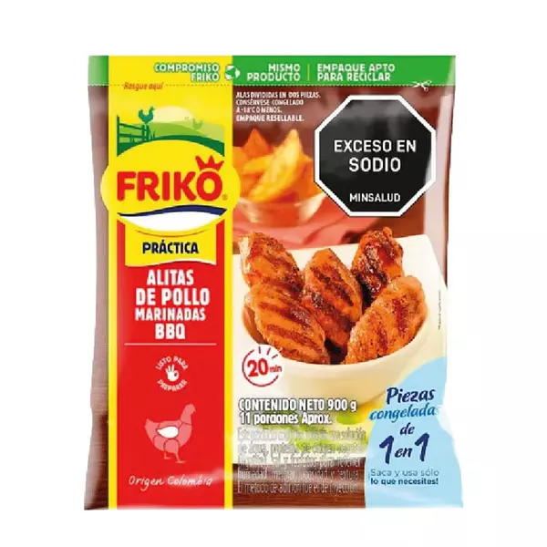 Alitas Bbq Friko 900g