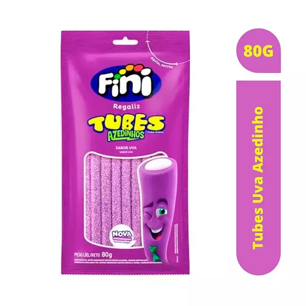 Gomas Fiini Tubos Euva 80g